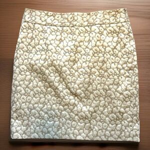 The Limited Size 12 Pencil Skirt Womens Cream Lined Side Zip Back Slit Career